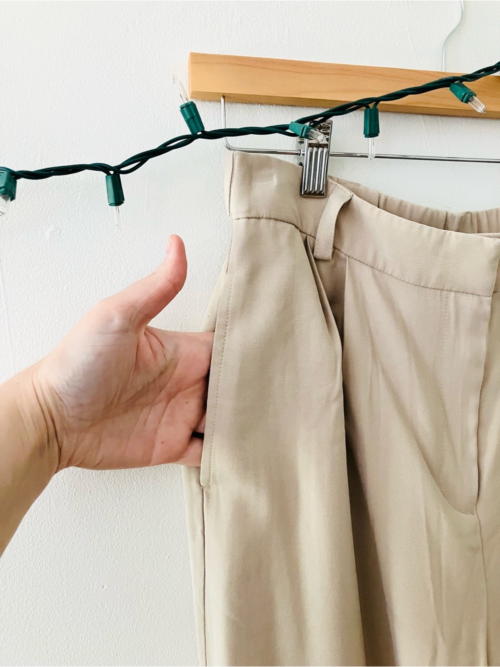 NWOT Open Edit Tan Wide Leg Trousers - Picture 4 of 5